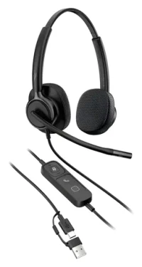 HP Poly Mission 425 černá / Sluchátka s mikrofonem / USB / Stereo (C01B6AA)