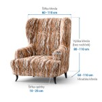Bielastické potahy OCEANO NOVÉ cihlové křeslo ušák (š. 60 - 110 cm)