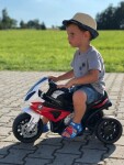 Mamido Dětská elektrická motorka BMW S1000RR tříkolka červená
