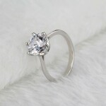 ELENYS Charlotte – stříbrný rhodiovaný prsten se zirkonem, Ag 925/1000 Velikost: 8 (EU: 57-58)
