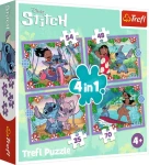 Trefl - Puzzle - LiloStitch: Bláznivý den 4v1