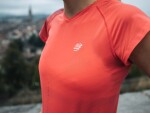 Běžecké tričko Compressport PERFORMANCE SS TSHIRT - korálové Velikost textilu: M