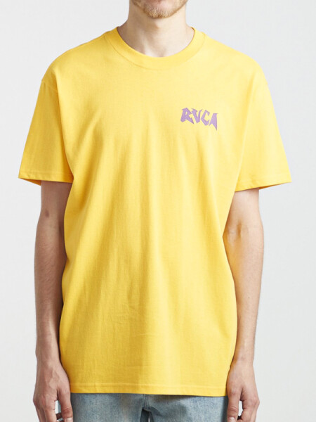 RVCA CRUEL SUMMER GOLDEN YELLOW pánské tričko s krátkým rukávem - M