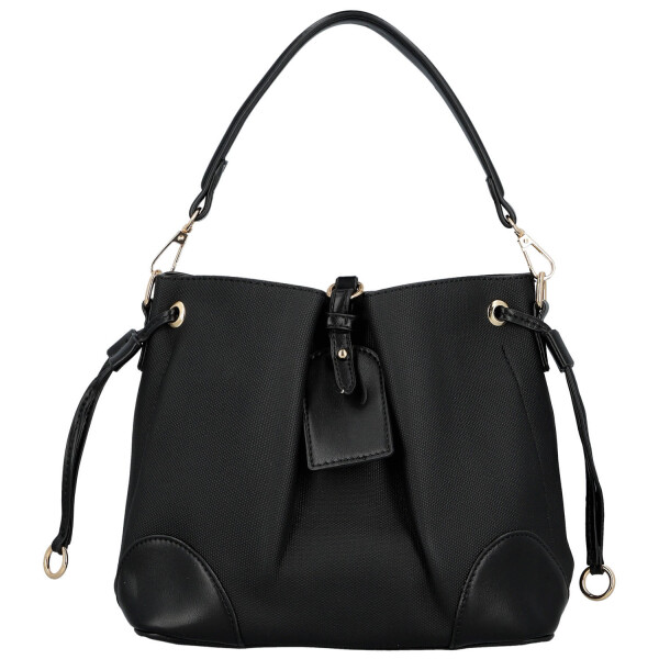 Módní dámská koženková kabelka na rameno Linna, černá