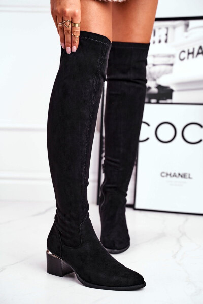 Dámské kozačky eko-semiš černé Can't Stop 37