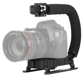 Puluz PU3005 černá / Video rukojeť / C-tvar / Pro fotoaparát / Závit 1/4 palce / Nosnost 3 kg (PU3005)