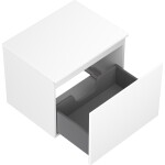 MEXEN/S - Orio koupelnová skříňka pod umyvadlo 60 cm s deskou, 1 šuplík, bílá mat 91A10-06047-1-BFC01