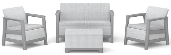 Keter SCANDI LINEA SET - Ash grey/Storm grey