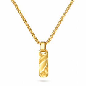Pánský náhrdelník Francisco Gold - chirurgická ocel, Zlatá 60 cm