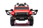 Mamido Elektrické autíčko OFFROAD červené 12V Vysoký podvozek, široké sedadlo, Odpružené nápravy, 2,4 GHz Dálkové ovládání LED světla