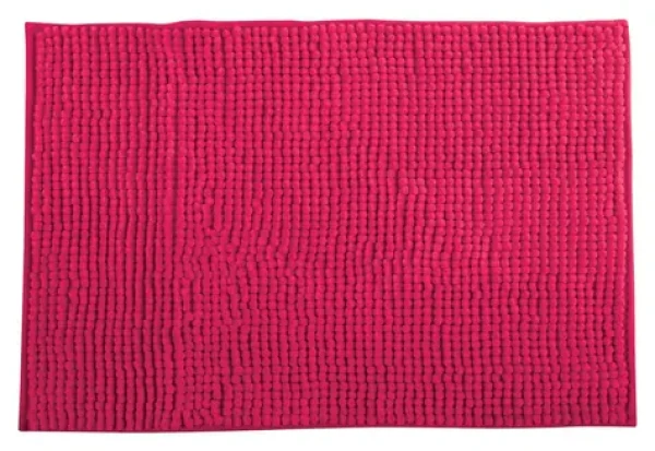 MSV Koupelnová předložka CHENILLE růžová / mikrovlákno / protiskluzová / 40 x 60 cm