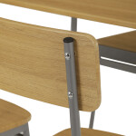 Jídelní set s 4 židlemi, 110x70x76cm, mdf, divoký dub, AUT-O2156 OAK