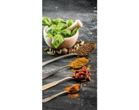 Obraz na plátně Koření s bazalkou, 20x40 cm