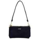 Stylová dámská semišová kabelka na rameno Amanda, tmavě modrá