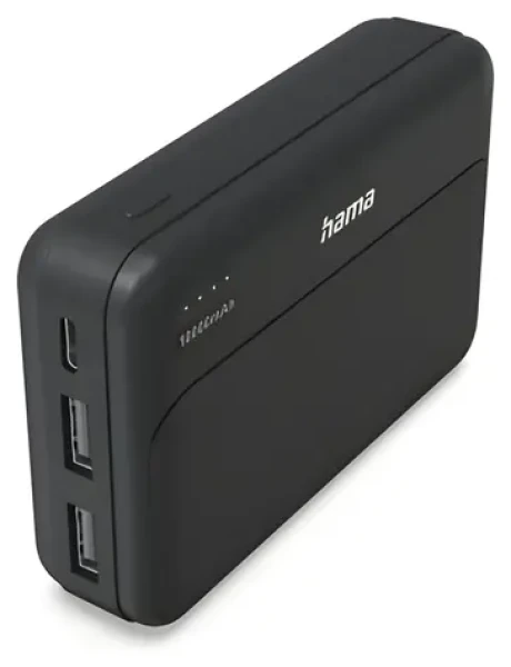 Hama Pocket 10 černá / Powerbanka / 10000 mAh / 2x USB-A / 5V / 2.1A (201770)
