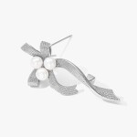 Brož se třemi sladkovodními perlami Sofia, Stříbrná Bílá