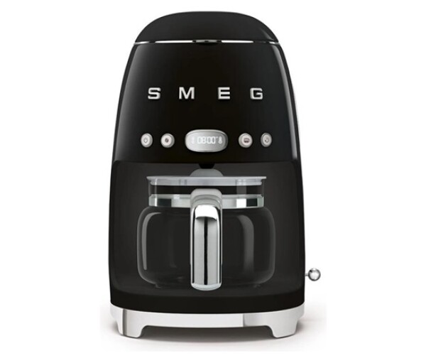 Smeg Retro Style DCF02BLEU překapávač kávy černý, 10 šálků, 1,25 l, automatický start, keep warm