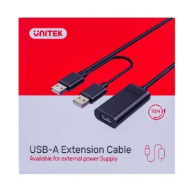 Unitek Y-278 černá / Aktivní prodlužovací kabel USB 2.0 / 2x USB-A (M) - USB-A (F) / 10 m (Y-278)