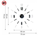 Dumdekorace Ručičkové hodiny na zeď černé 75 cm