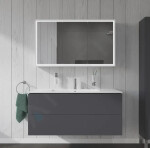 DURAVIT - ME by Starck Umyvadlo nábytkové 1230x490 mm, s 1 otvorem pro baterii, s WonderGliss, alpská bílá 23361200001