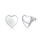 LUNICA Stříbrné puzetové náušnice SRDCE 0810