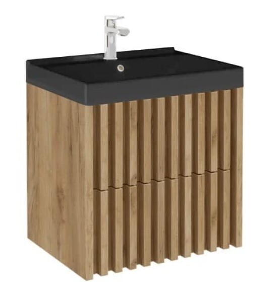 Koupelnová skříňka s umyvadlem SAT Delano 60x46 cm dub mat DELANO60ZDUMB DELANO60ZDUMB