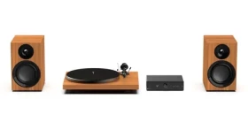 Pro-Ject Colourful Audio System E Walnut / All-in-one Hi-Fi systém s gramofonem (9pcasewa)