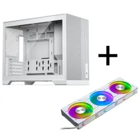 PHANTEKS XT M3 bílá / PC skříň / Micro-ATX / + 3× ventilátor D30 PWM D-RGB 120 mm (GABU-678)