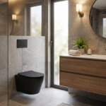 Wc závěsné SAT Infinitio včetně prkénka softclose, černá mat, zadní odpad SATINF010RREXPBKM SATINF010RREXPBKM