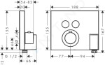 AXOR - ShowerSelect Termostat pod omítku Square pro 2 spotřebiče s jednotkou FixFit a držákem, chrom 36712000