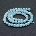 Přírodní akvamarín - ∅ 6 mm - třída A+ - 1 ks