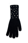 DÁMSKÉ RUKAVICE S PERLAMI R-204 černá 21 cm