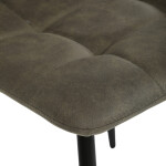 Židle jídelní, zelená látka cowboy, nohy černý kov