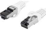 Lanberg CAT8.1 S/FTP 0,5m bílá / Patch kabel / LSZH / CU / 2000 MHz / RJ-45 / Fluke Passed (PCF8-10CU-0050-W)