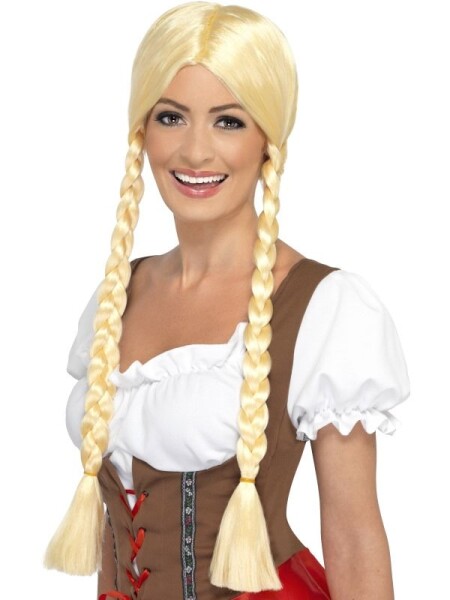 Blond bavorská paruka s copy