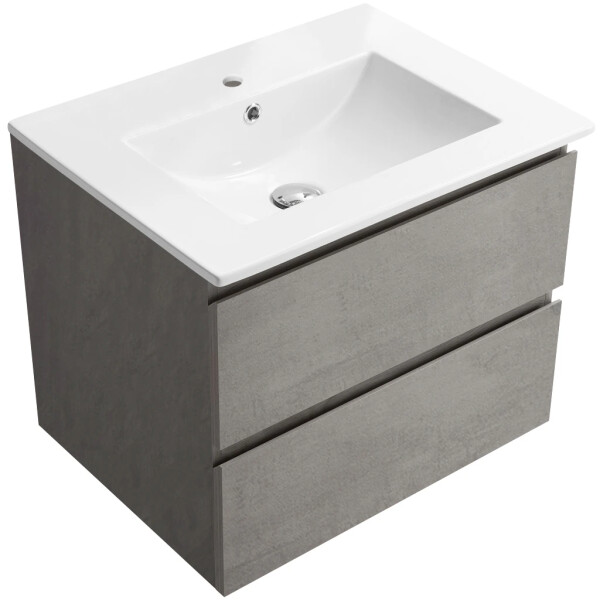 CERANO - Koupelnová skříňka Carole + keramické umyvadlo Todo - betonově šedá - 61x50x46,5 CER-8050BD82989
