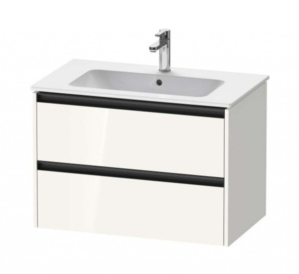 DURAVIT - Ketho.2 Umyvadlová skříňka 55x81x48 cm, 2 zásuvky, lesklá bílá K25263022220000
