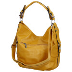 Stylová dámská koženková kabelka na rameno Tripa, žlutá