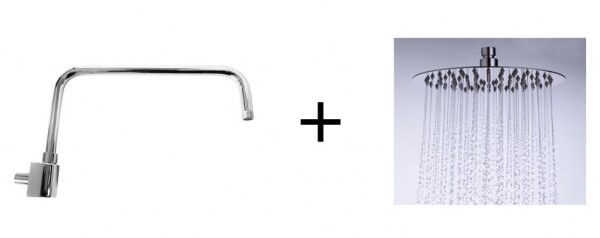 OLSEN SPA - Hlavová sprcha VESUV PLUS 50 + Držák hlavové sprchy W19 BAGW19+BAPG8255