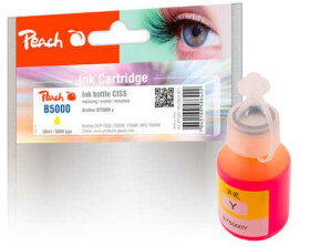 Peach Brother Inkoustová náplň CISS BT5000, PI500-183, 50ml, kompatibilní - žlutá
