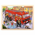 Bigjigs Toys Dřevěné puzzle hasiči dílků)