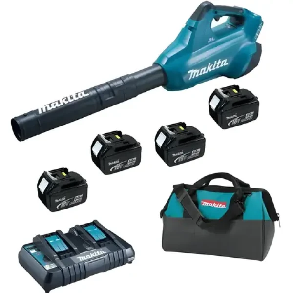 Makita Aku fukar na listí / Aku fukar na listí / 2x 18 V / 798 m3/h / 4x 5,0 Ah / nabíječka (DUB362PT4X)