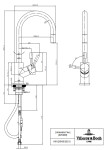 Dřezová baterie Villeroy & Boch Umbrella Flex, 925400LC, nerez 925400LC