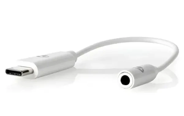 Nedis Adaptér USB-C na jack 3,5 mm bílý / Adaptér / USB-C (M) - 3,5mm jack (F) / 15 cm (CCBW65950WT015)