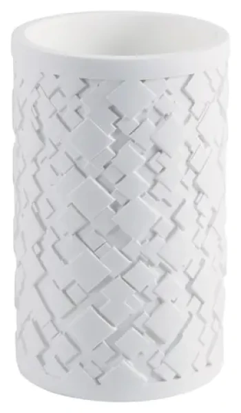 Spirella AGDA kelímek na zubní kartáčky bílý / Polyresin / 7,3 x 11,6 cm