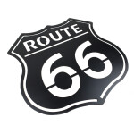 Dřevěná nástěnná dekorace Route 66 černá