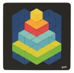 GOKI Dřevěné puzzle Pyramida 3D efekt