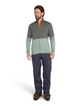 ICEBREAKER Mens 400 RealFleece Descender LS Z, Galaxy/Moss/Cb (vzorek) velikost: M