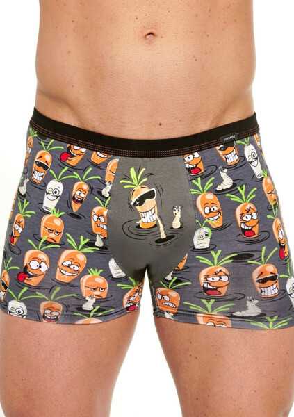 Pánské boxerky Cornette Tattoo 280/212 Carrot L šedá