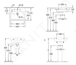 VILLEROY & BOCH - Architectura Umyvadlo 550x470 mm, bez přepadu, otvor pro baterii, CeramicPlus, alpská bílá 418856R1